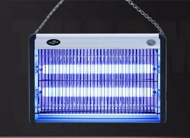 20W electric mosquito killer lamp with two UV light tubes for indoor home and restaurant use.