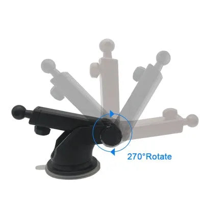 Universal car phone bracket with telescopic extending rod and clamp mechanism for smartphone mounting