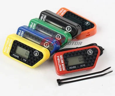 YSDS black waterproof LCD maintenance timer for ATV motorcycle motorboat lawn mower generator
