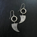 Women's retro creative earrings antique silver alloy snake design fashion OL style one pair