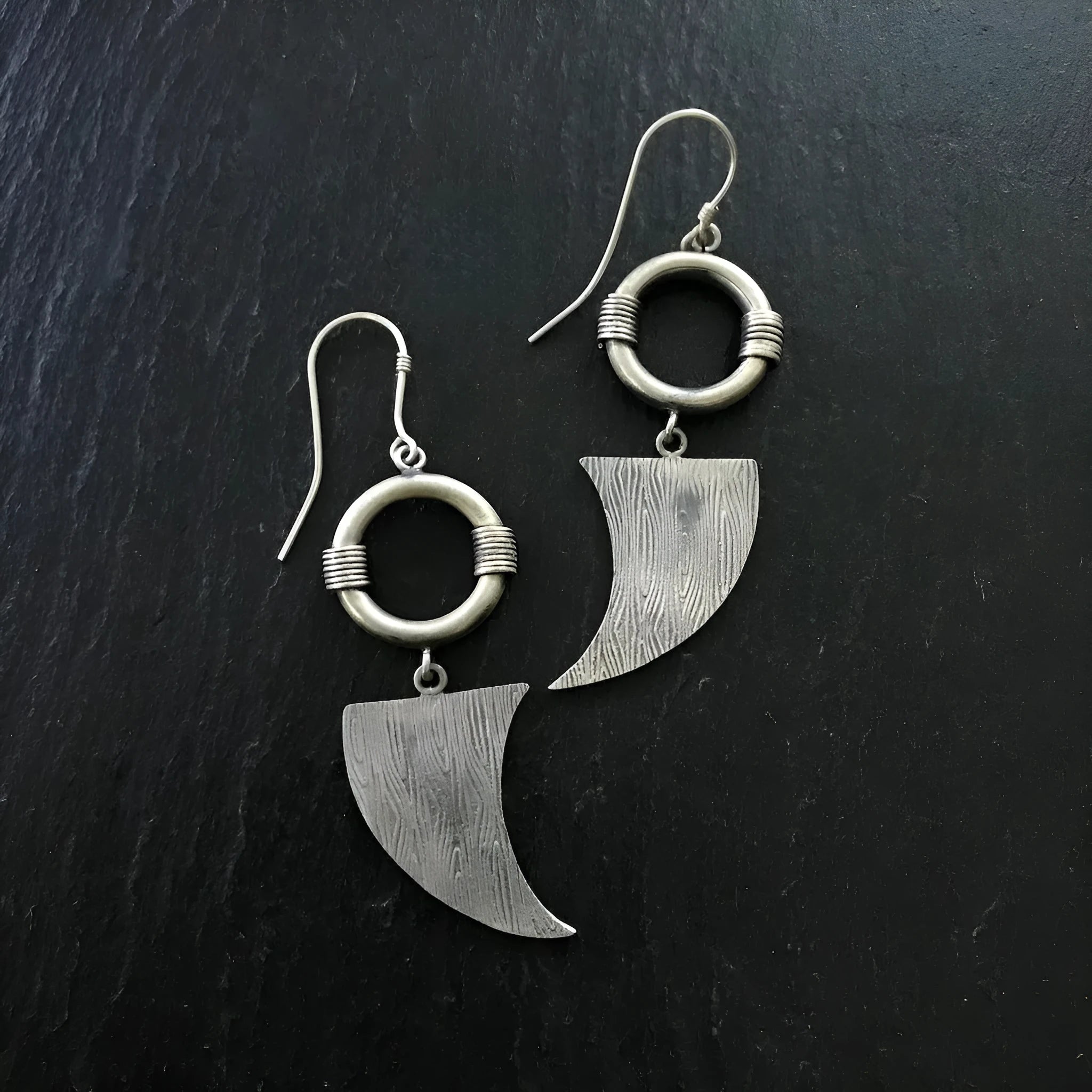 Women's retro creative earrings antique silver alloy snake design fashion OL style one pair