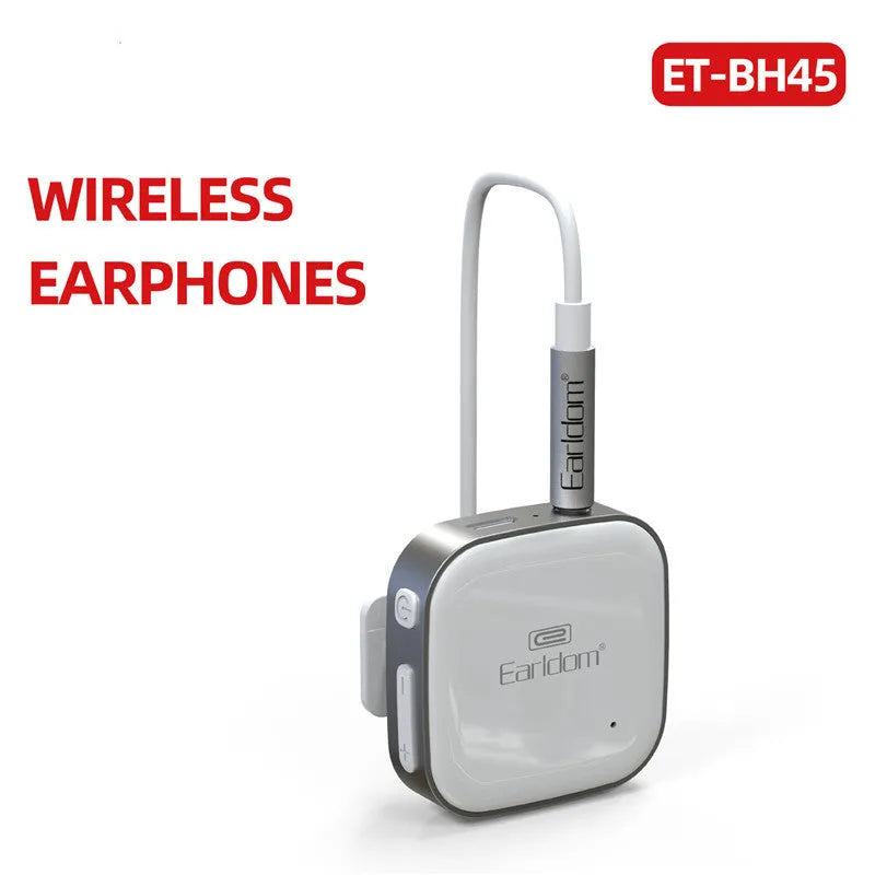 Bluetooth audio receiver for running headphones with Lavalier clip and multiple colour options