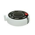 Round car-shaped solar-powered aromatherapy decoration in black colour with modern design