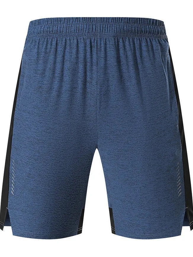 Men's forest green casual shorts with five-point seam construction and mid-waist fit