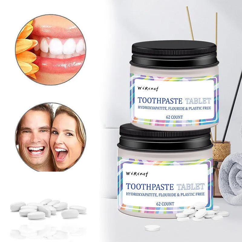 TP19 solid toothpaste tablets 62-piece pack for portable oral hygiene and travel use