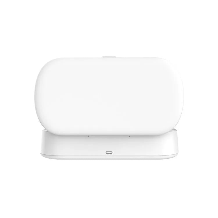 White ABS plastic wireless UV steriliser box for phones and small personal items.