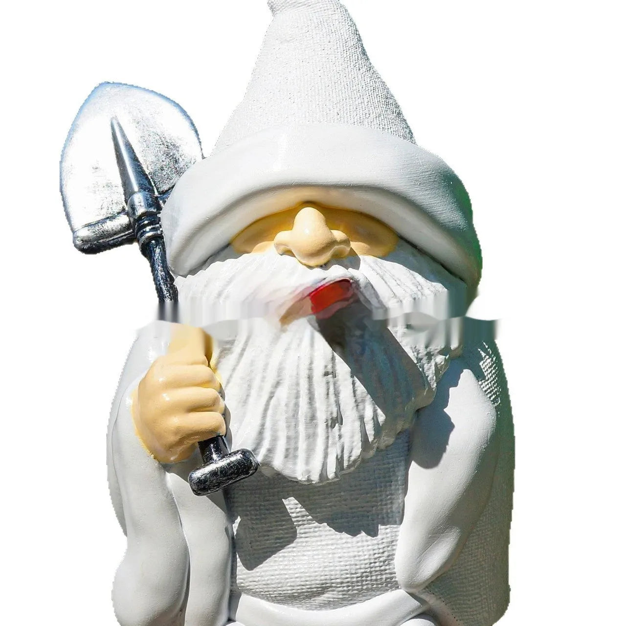 Christmas garden ornament featuring smoking shovel dwarf resin craft decoration