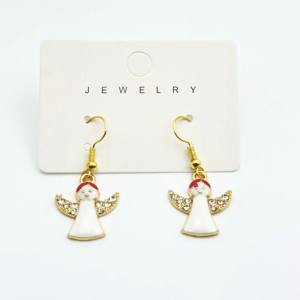 Red bow handmade beaded ear stud necklace bracelet set with mixed materials in New Chinese style