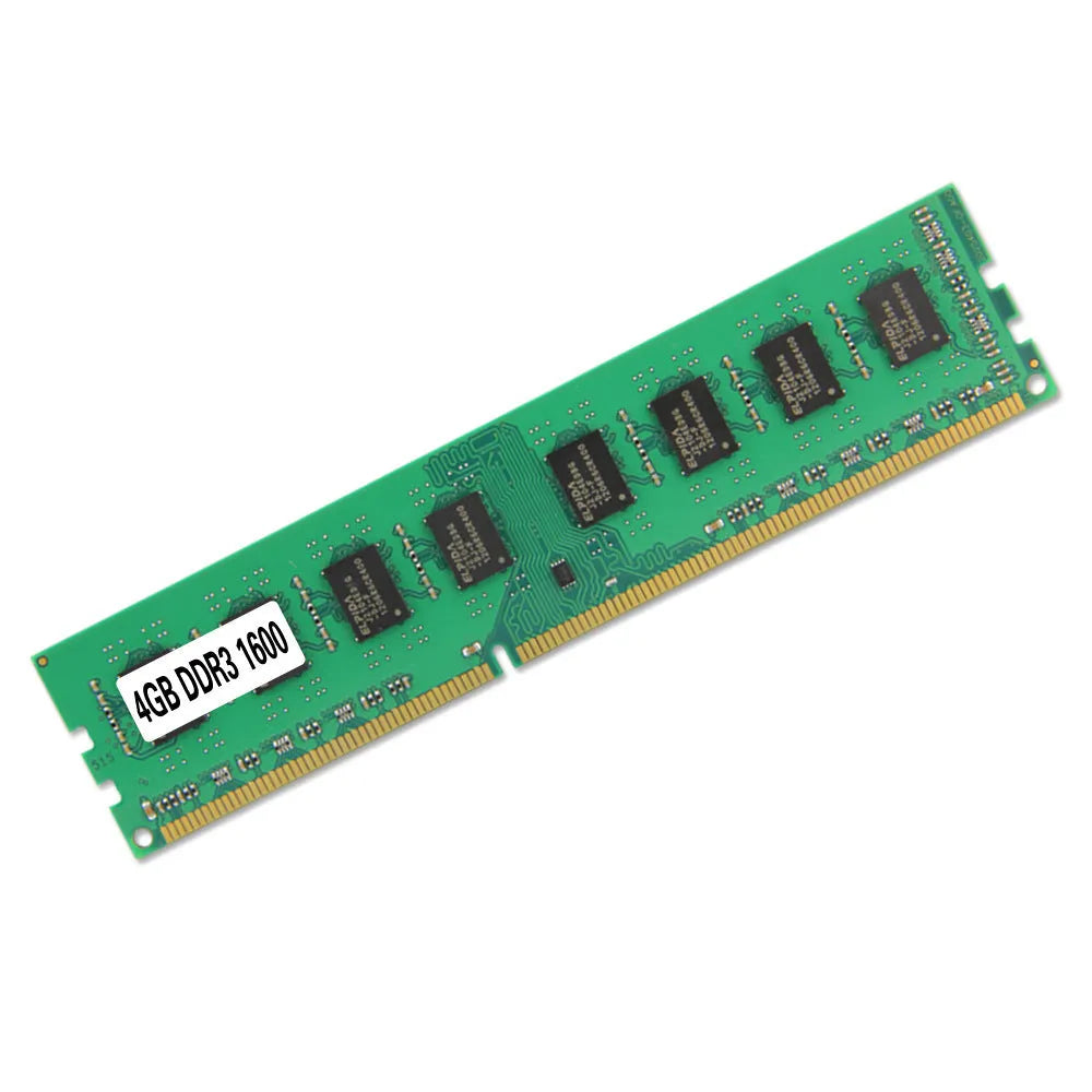4GB DDR3 1600 desktop memory module with 240-pin DIMM connector for AMD system compatibility