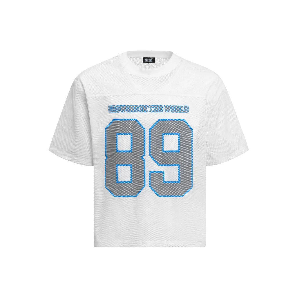 Loose-fitting casual T-shirt in white or black colour with short sleeves and pullover style