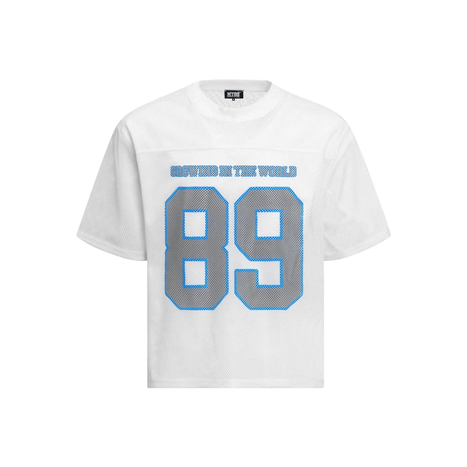 Loose-fitting casual T-shirt in white or black colour with short sleeves and pullover style