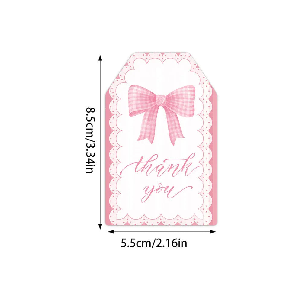 Birthday gift tags with bowknot designs in three styles including hemp rope