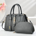 Round PU leather handbag in seven colour options with dimensions 28x13x20cm