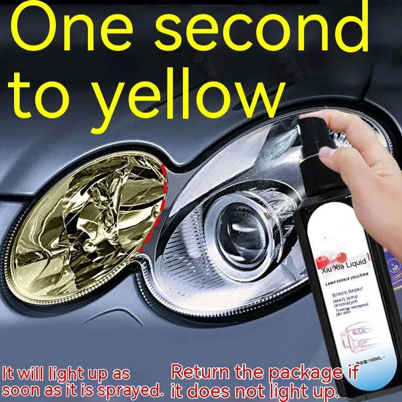 100ml bottle of car headlight restoration fluid for plastic lens cleaning and oxidation removal