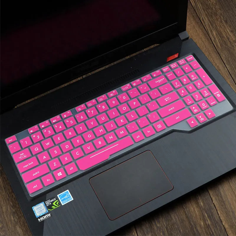ASUS Flight laptop keyboard protective film cover showing transparent design with anti-glare coating