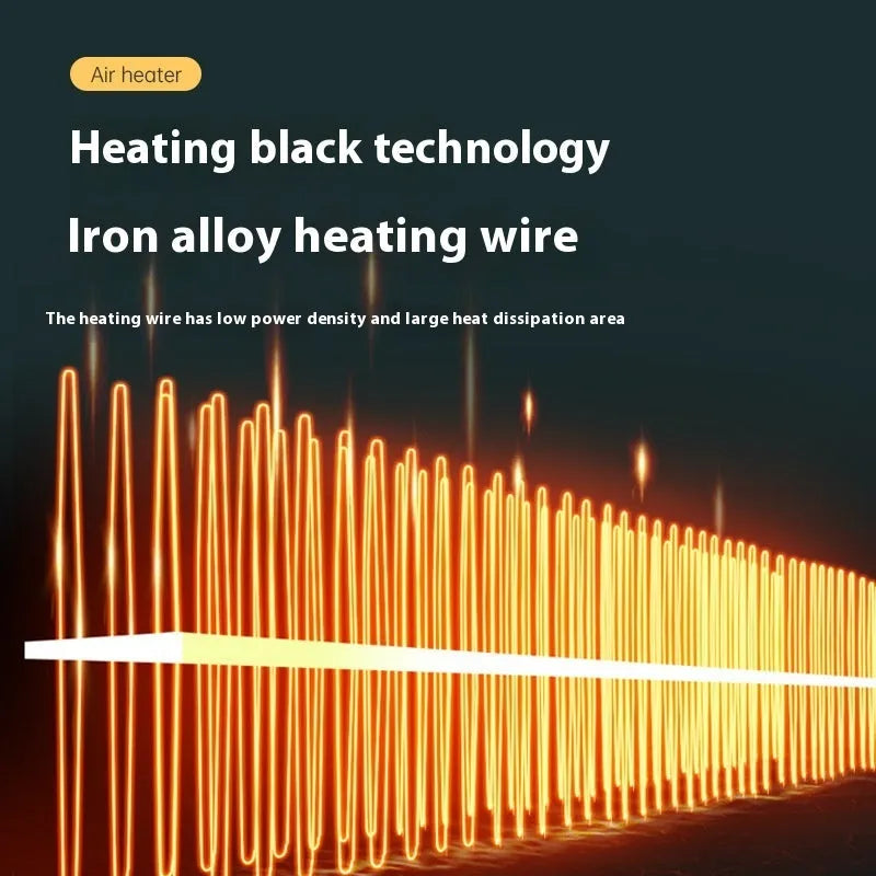 White compact ceramic electric heater on desktop with adjustable power settings and quiet operation