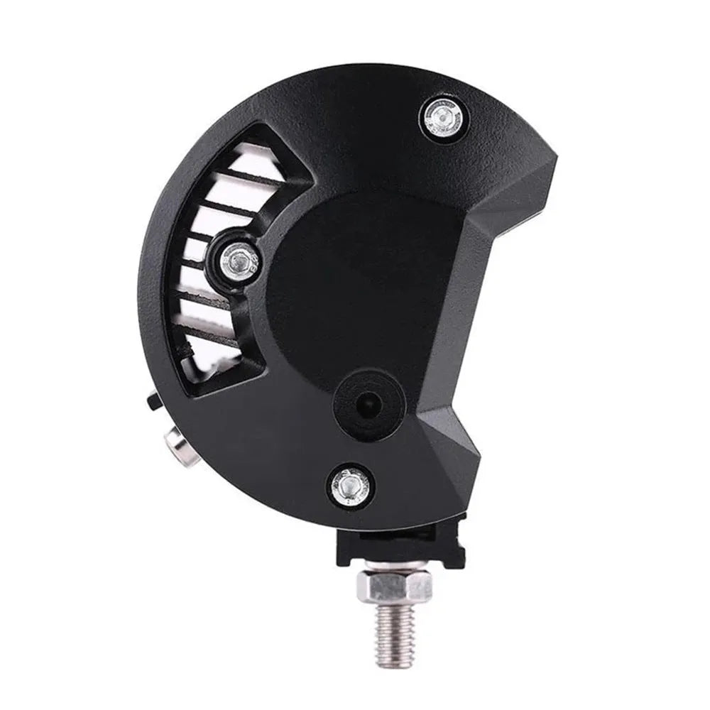 Black 5-inch LED work light with die-cast aluminium shell and 24 LED array for vehicle mounting