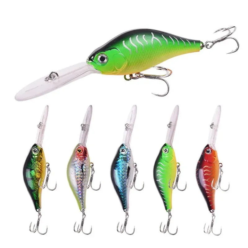 Little Fat Man Mino fishing lure 10.5cm deep diving crankbait in five colour options
