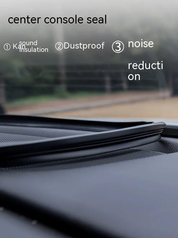 Outlander dashboard soundproof seal strip with integrated card slots, 1.6 metre silicone construction