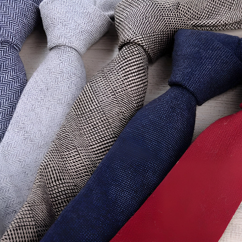Wool tie for men formal wear England jacquard arrow style 145cm length