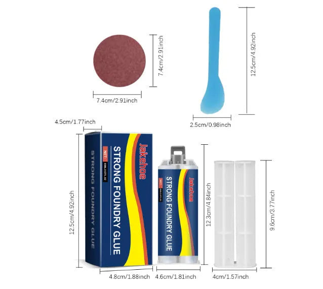 85ml metal sealant epoxy glue kit with push rod and tools for steel copper aluminium bonding