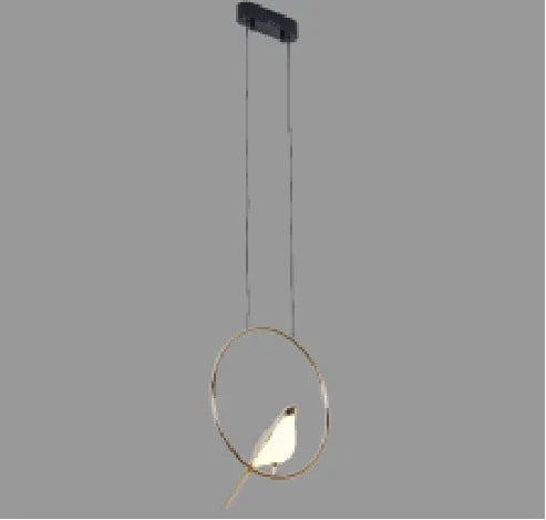 Modern adjustable height ceiling lamp with aluminum alloy body and iron chandelier frame