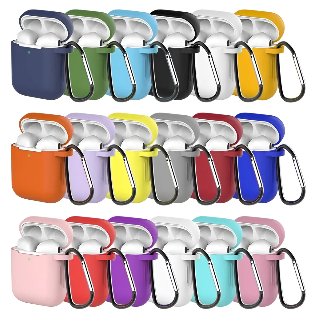 Silicone protective cover for Apple AirPods charging case in multiple colour options