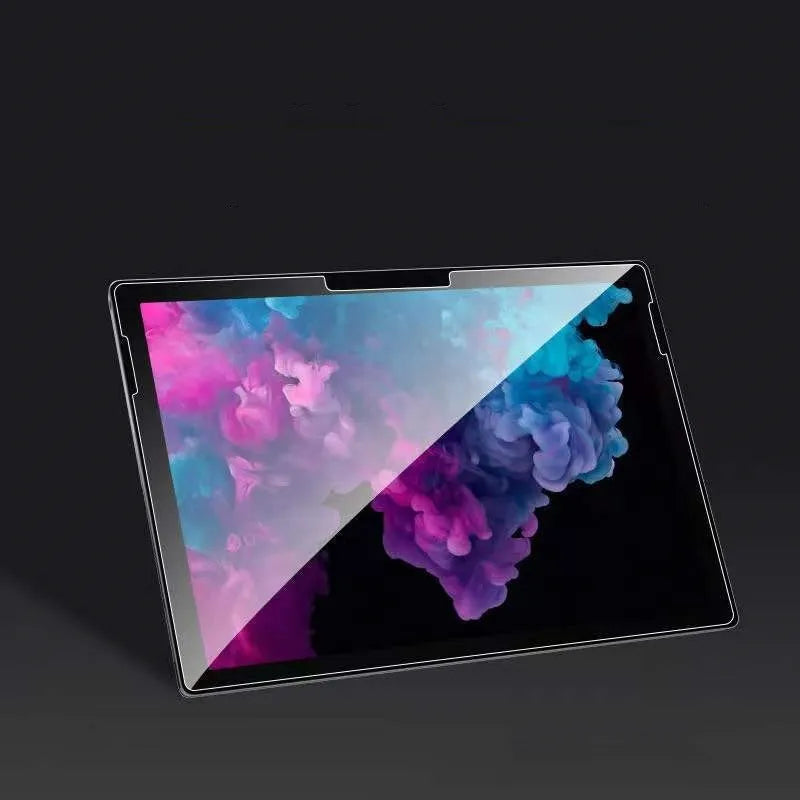 Microsoft Surface tempered glass screen protector with HD straight edge on a display