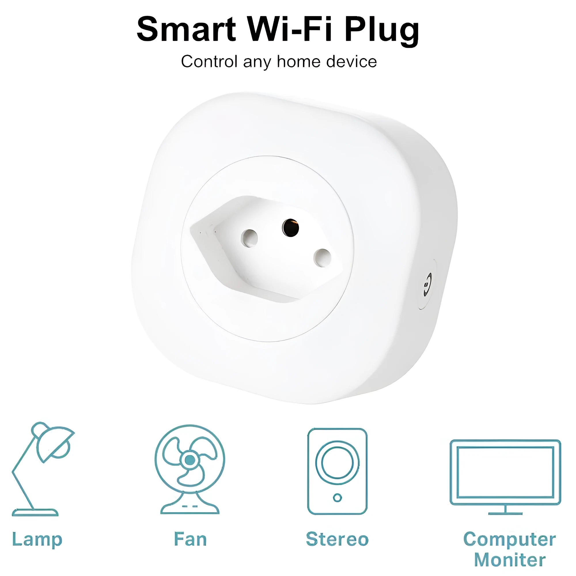 16A smart WiFi socket plug with EU, US, and Swiss configurations for voice-controlled home automation