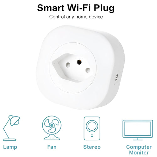 16A smart WiFi socket plug with EU, US, and Swiss configurations for voice-controlled home automation