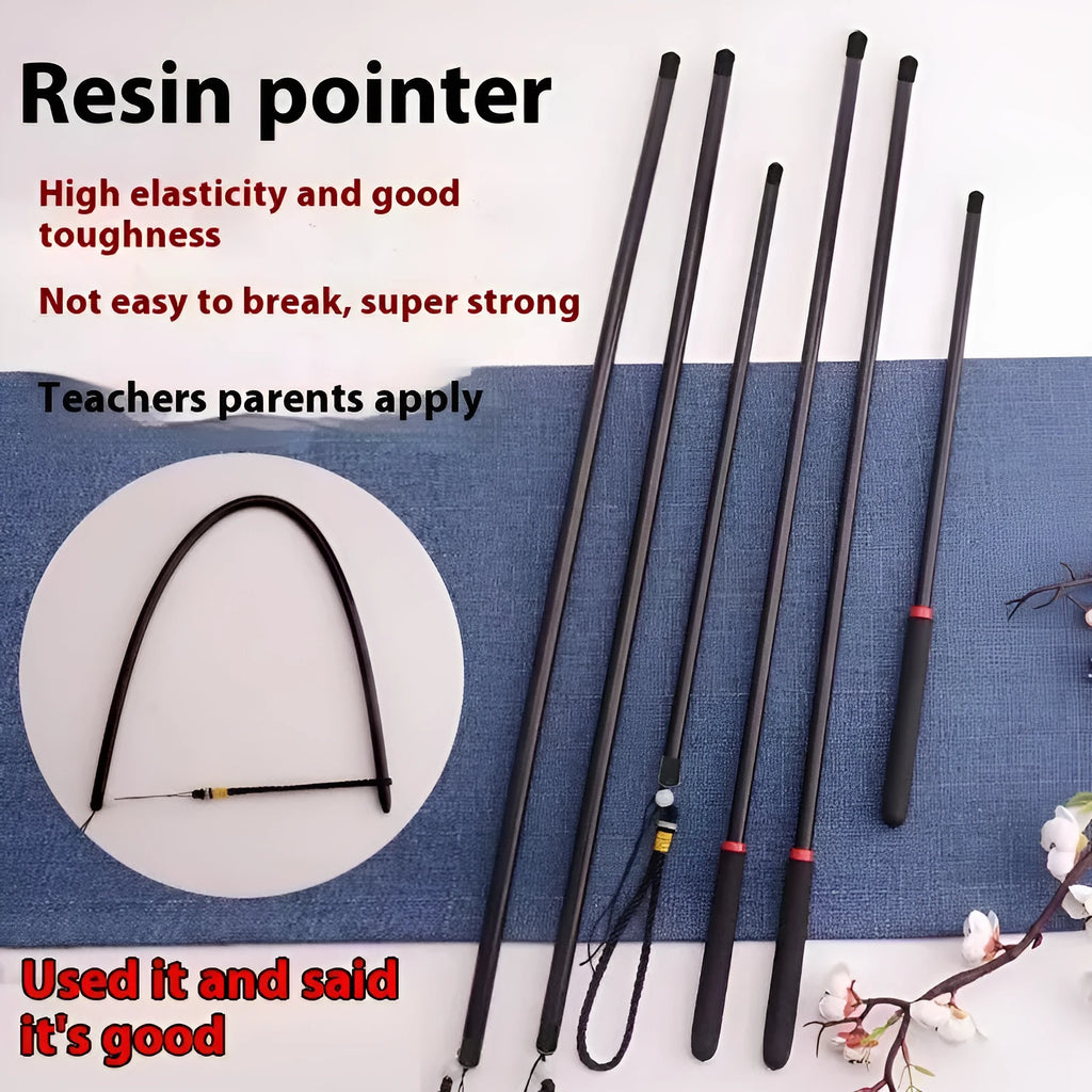 Resin measuring tape pointer with finger grip slots and engraved measurement markings