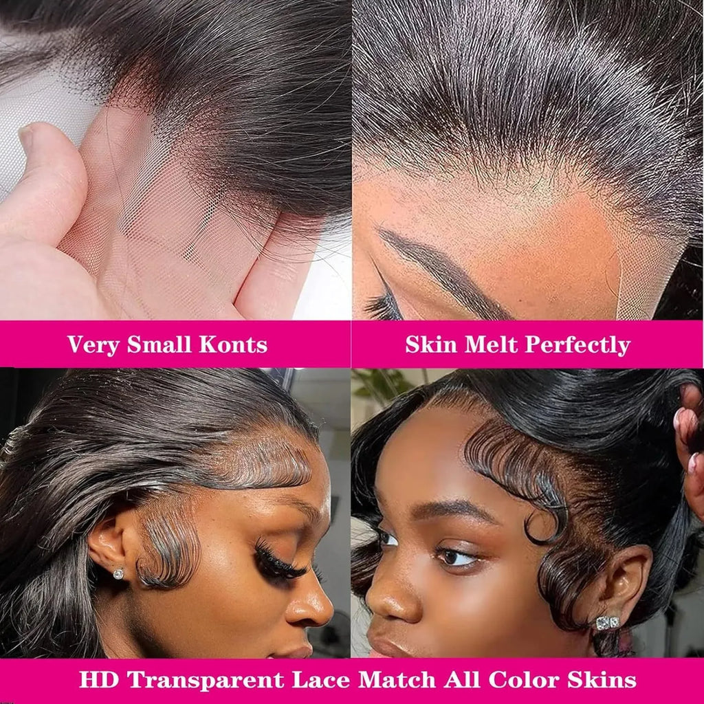 Black medium large wave full-head wig with 22-inch curly hair and natural styling