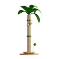 Vertical cat climbing frame with hemp rope scratching posts in a natural canna colour finish.