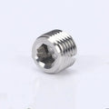 Stainless steel hexagon head pipe plug with 3/8 inch BSP thread for bulkhead sealing
