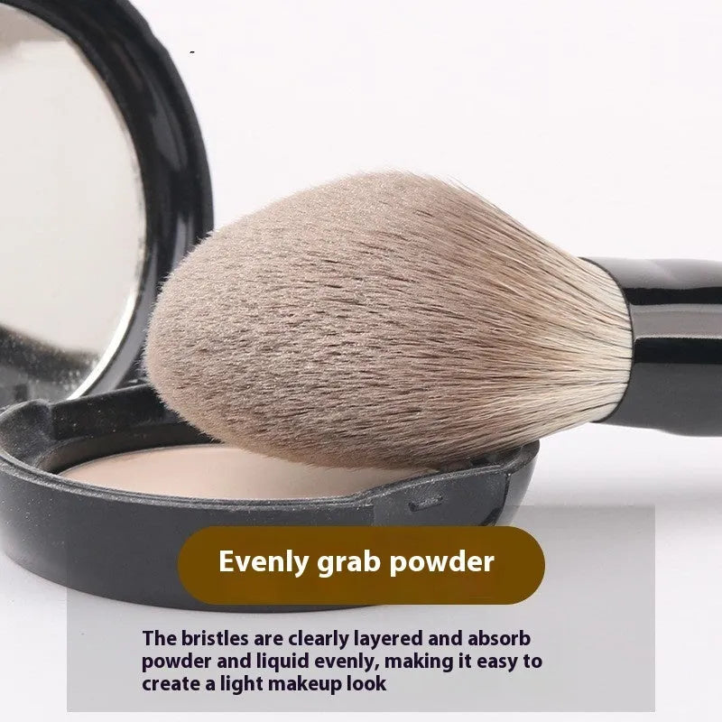 12-piece makeup brush set with artificial fibre bristles and wooden handles in PU storage bag