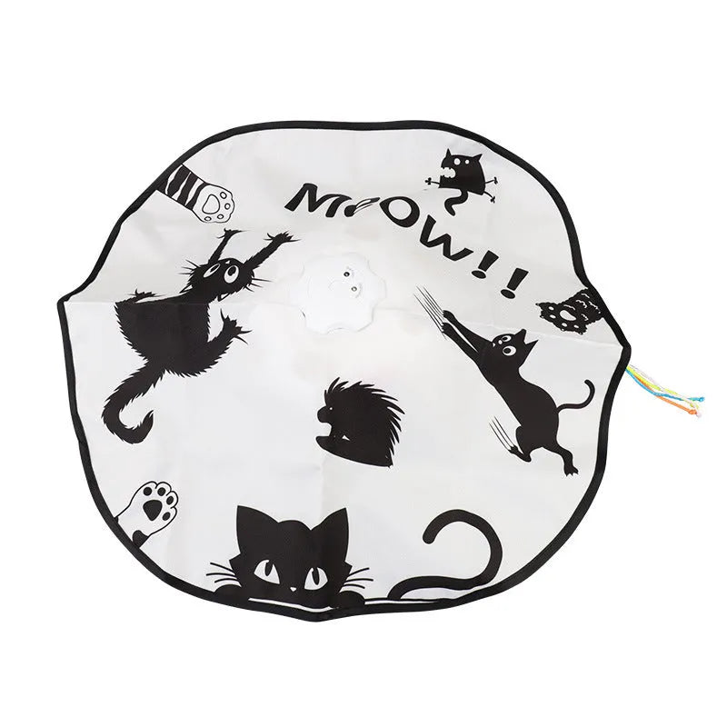 Colourful plastic cat self-stimulation toy measuring 19.8x11.5x19.5cm