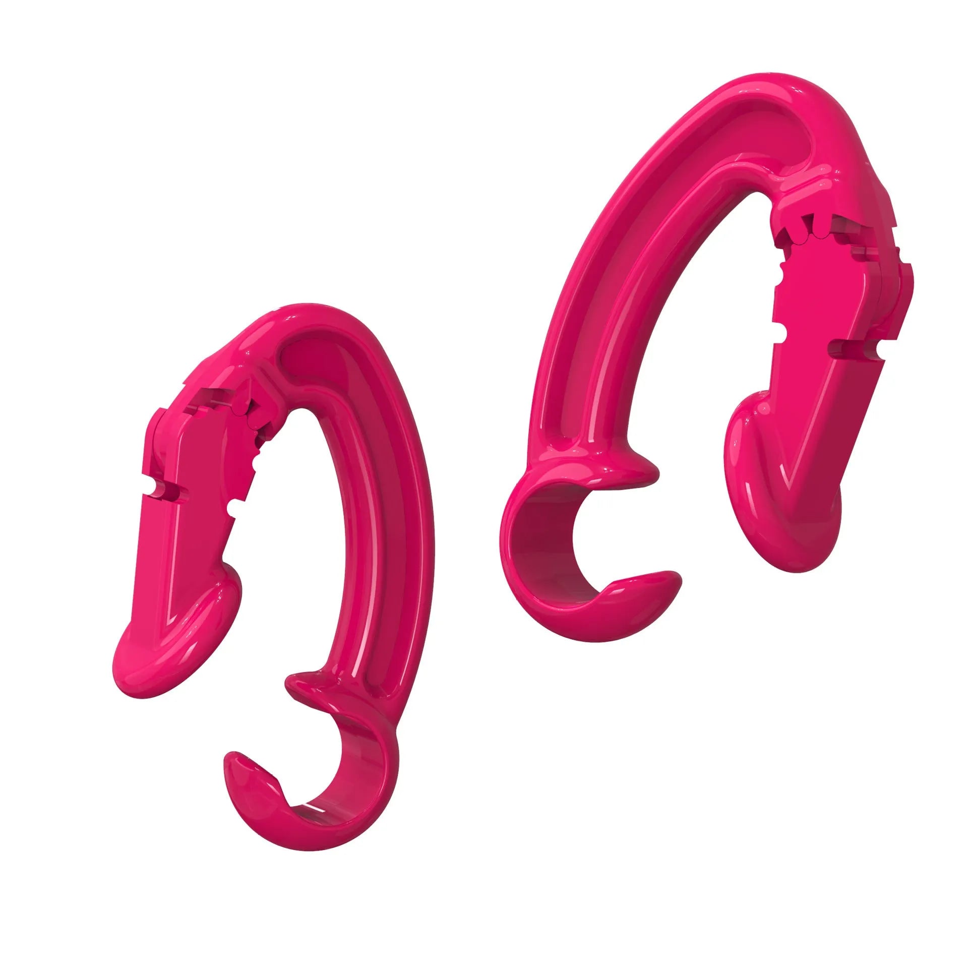 White anti-loss earphone clip attached to AirPods charging case with keyring