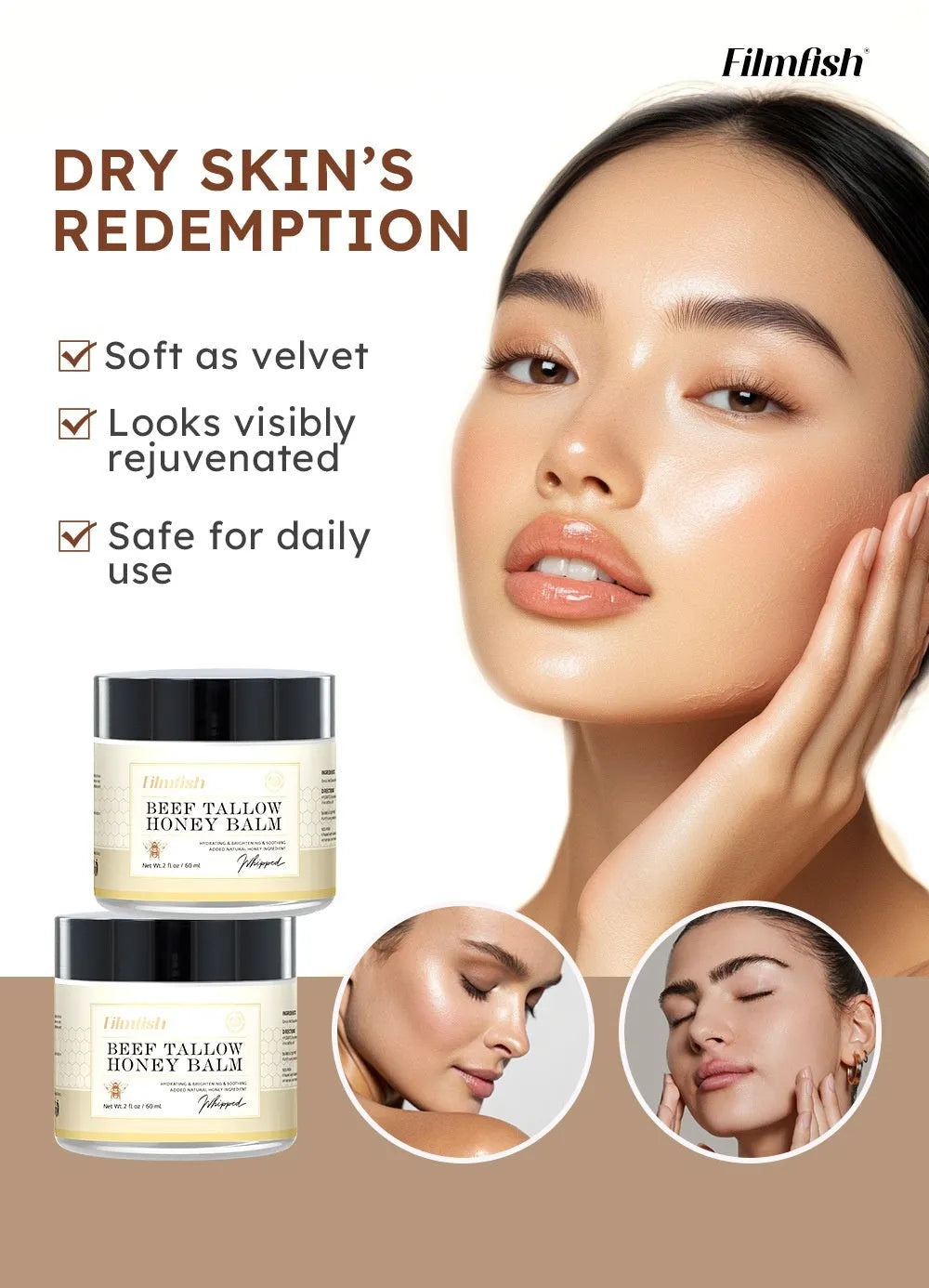 Jar of Rejuvenation Honey Moisturizer Body Cream, 60ml net content