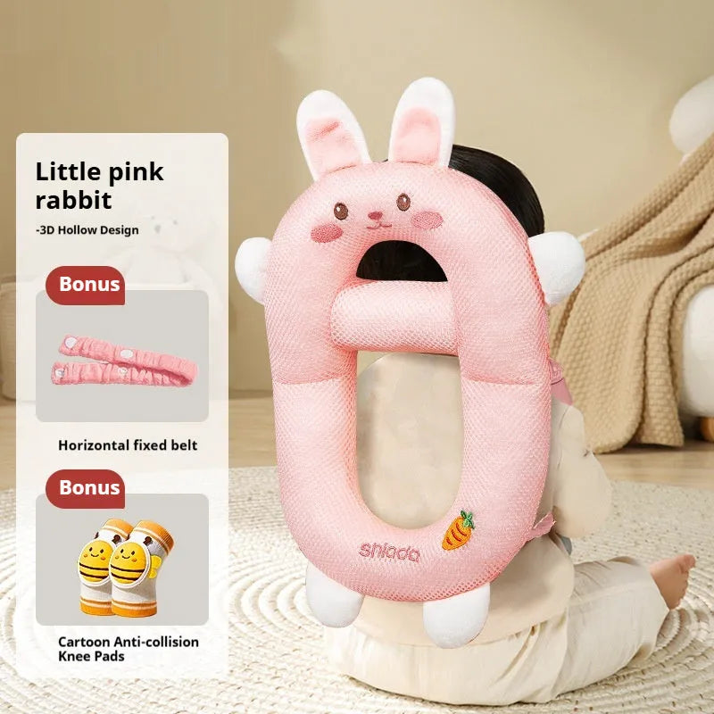 Baby anti-collision pillow in cartoon animal design with EPS filling for toddler walking protection