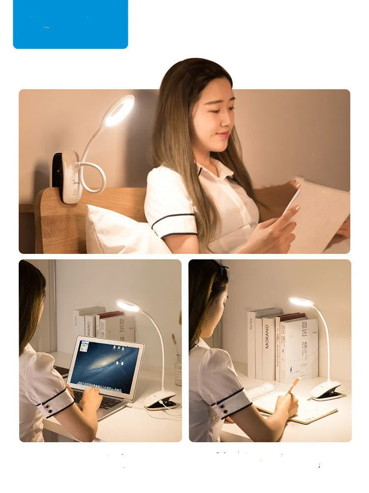 Rechargeable table lamp with touch control in green, pink, or white colour with USB charging port