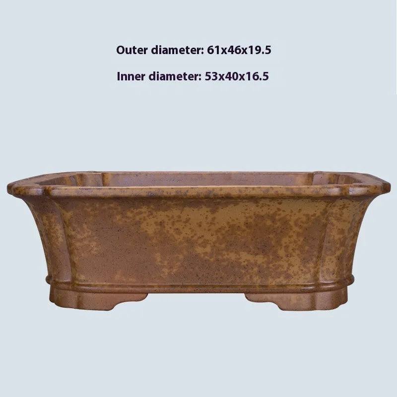 Large rectangular purple sand flowerpot with modern simple style on floor