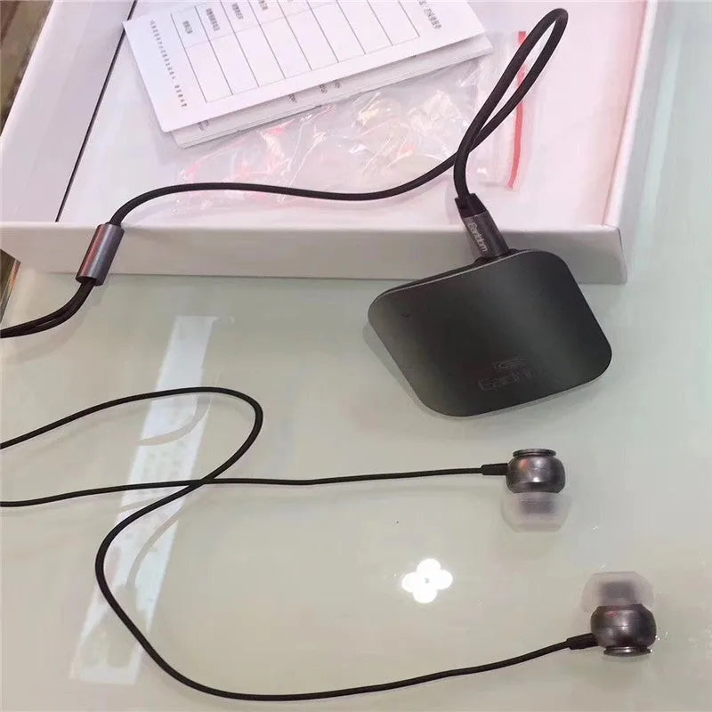 Bluetooth audio receiver for running headphones with Lavalier clip and multiple colour options