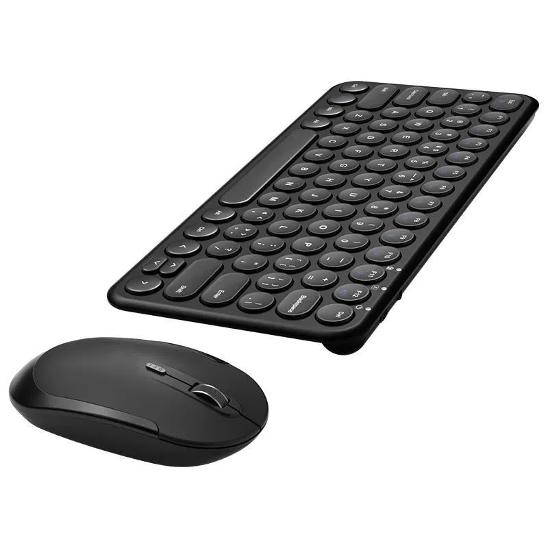 Ultra-thin wireless keyboard and mouse set in white colour with USB receiver