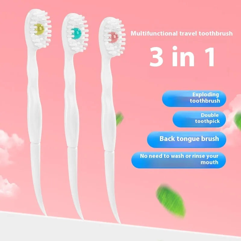 Box of Bead disposable travel toothbrushes showing mint flavour 20-piece set
