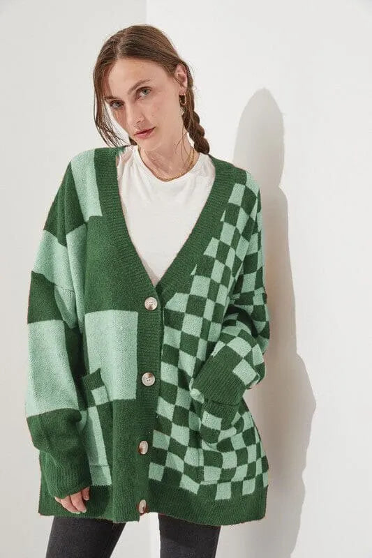 Women's loose slim fit cardigan in polyester spandex fabric available in six colours
