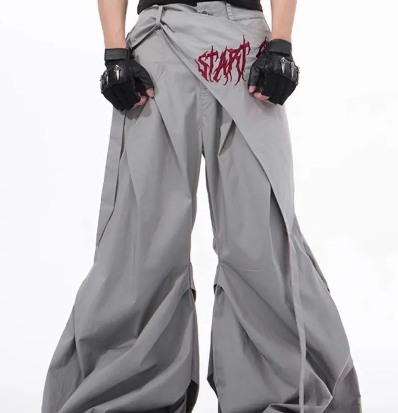 Boys' wide-leg function pants in refined Korean style with solid colour options