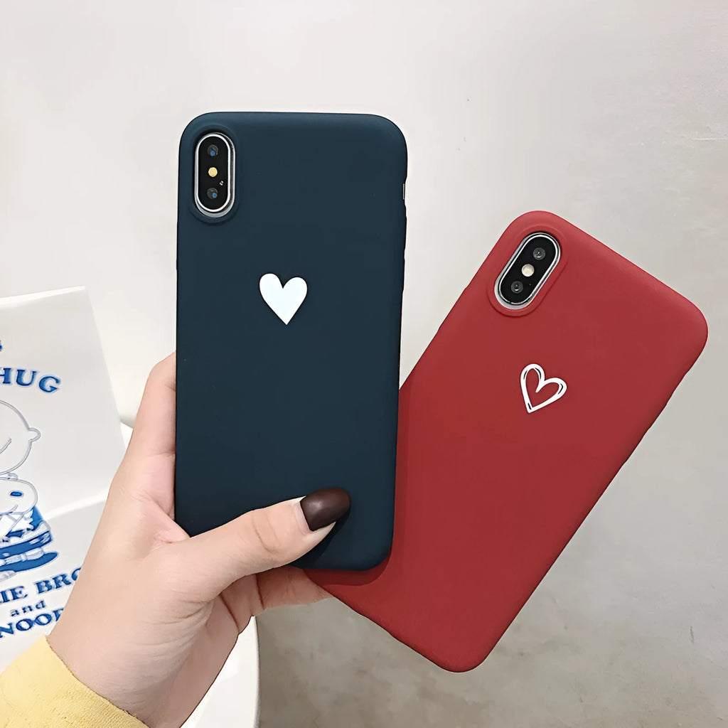 Frosted matte cartoon phone case for Huawei and iPhone models in Blue Bear colour