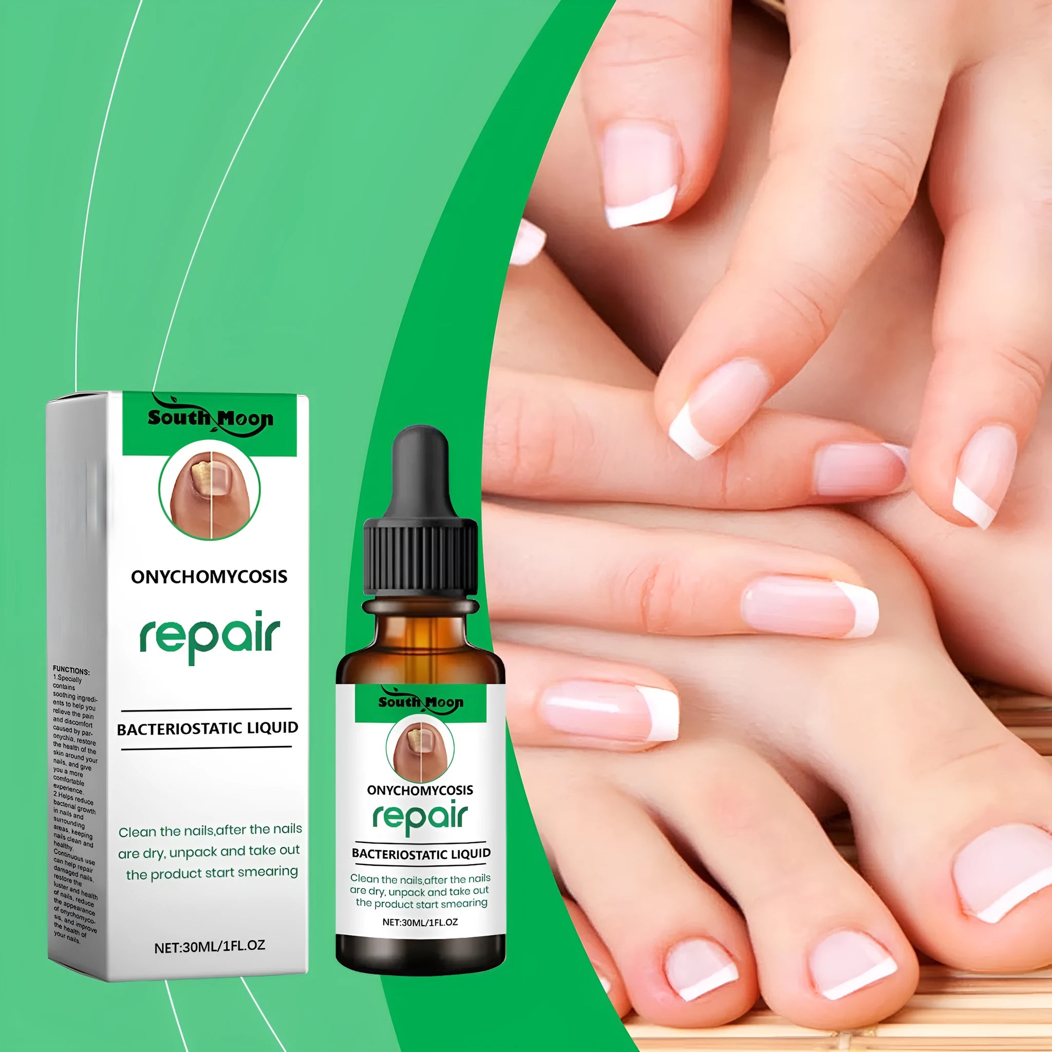 30ml nail nursing solution bottle for gentle daily cleaning and natural nail maintenance