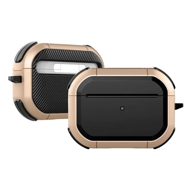 AirPods 1 2 Pro protective shell case in multiple colours including black, pink, and army green.