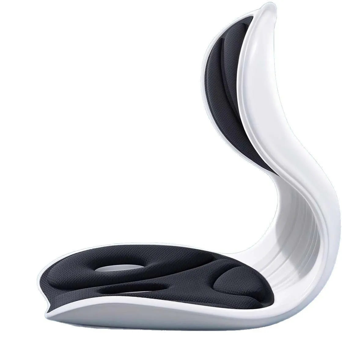 Grey waist support seat cushion with lumbar pillow on office chair
